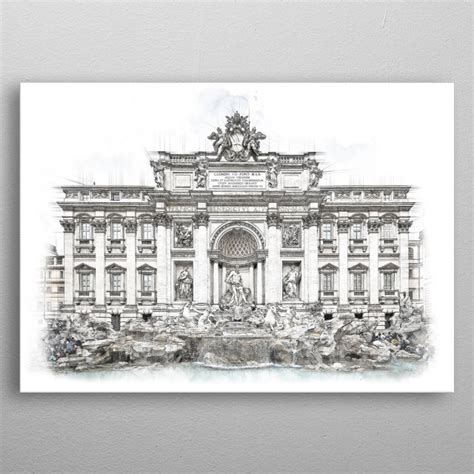 Trevi Fountain Sketch at PaintingValley.com | Explore collection of Trevi Fountain Sketch