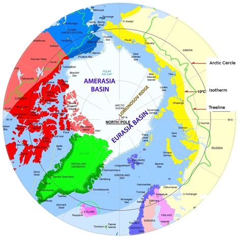 3: Arctic Geographical map. The area inside the Arctic circle is ...