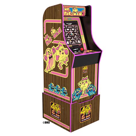 Ms. PacMan 40th Anniversary 10-IN-1 Bandai Legacy Edition Arcade with Licensed Riser and Light ...