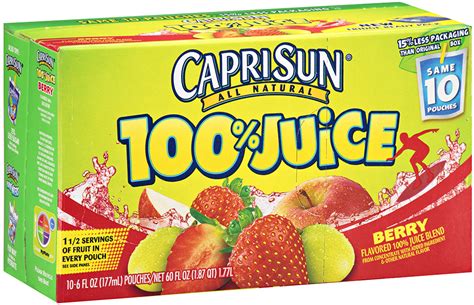 Capri Sun Fruit Punch Nutrition Label - Pensandpieces