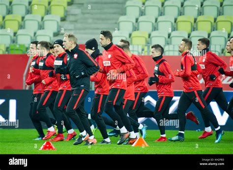 Gdansk, Poland. 12th Nov, 2017. Players of Poland national football ...