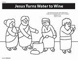Jesus Turns Water To Wine  Color Page By Little Church Ideas TPT sketch template