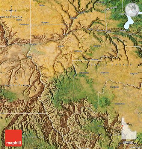 Nez Perce County Map