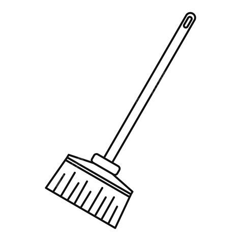 Broom Clipart Hd PNG, Broom Icon Outline Style, Style Icons, Outline ...