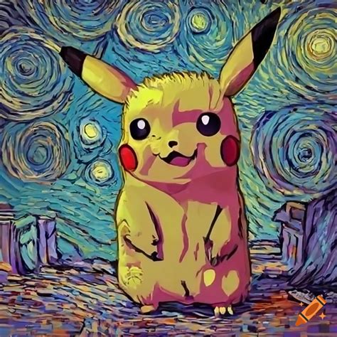 Pikachu, van gogh style, full hd, 8k, photorealistic on Craiyon