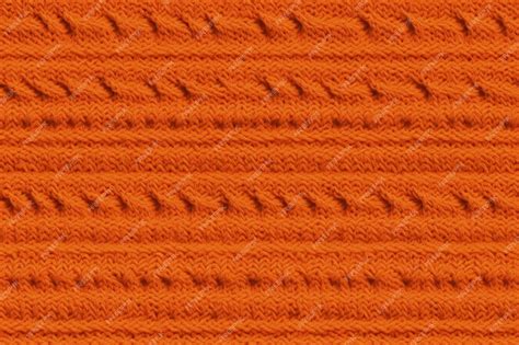 Premium Photo | Orange knitted fabric texture in closeup created with ...