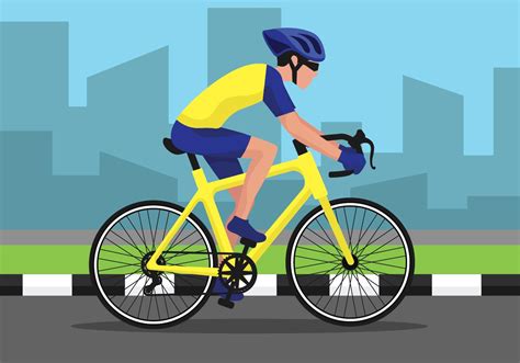 Riding a Bike Illustration 216164 Vector Art at Vecteezy