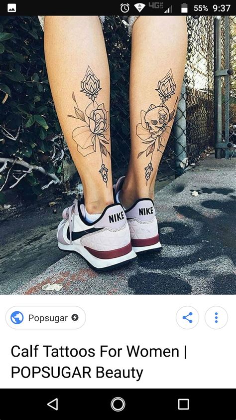 Calf tattoo image by Jamie Harlow on tattoo inspiration | Tattoos for women, Calf tattoos for women