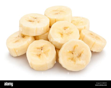 sliced banana path isolated Stock Photo: 162176313 - Alamy