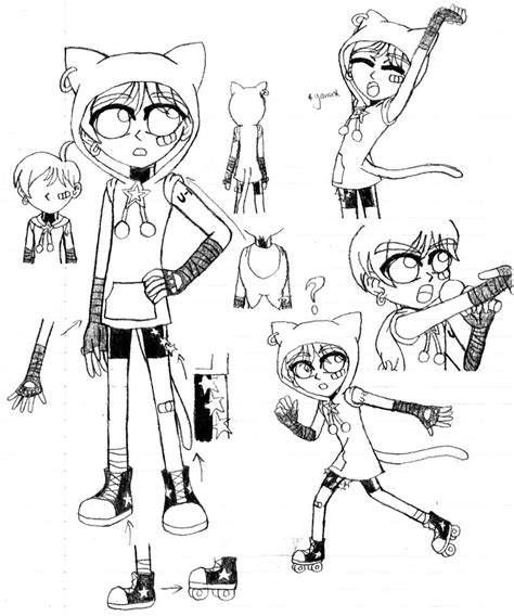 Sketches: Kitty Hoodie by MaryKosmosVer2 on DeviantArt