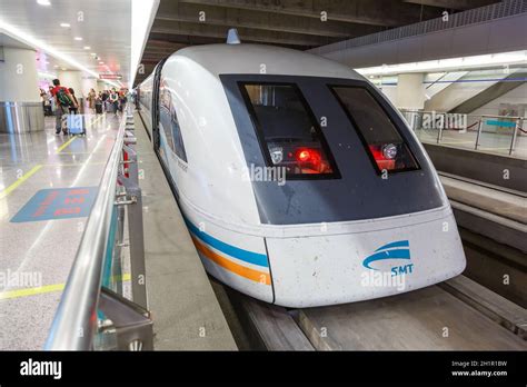 Shanghai, China - September 27, 2019: Shanghai Transrapid Maglev ...