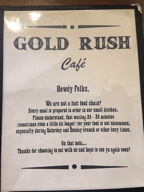 Gold Rush Cafe & Catering Menu, Reviews and Photos - 400 Broadway St, Paducah, KY 42001-0734 ...