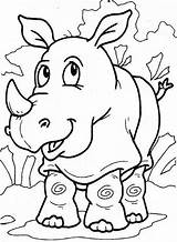 Rhino Coloring Pages To Kids sketch template