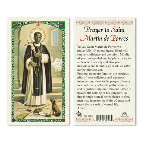 ST MARTIN DE PORRES - PRAYER TO 25/PKG - San Francis