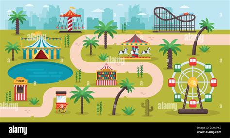 Amusement Park Clipart Map