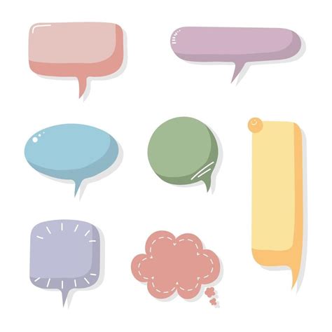 collection set of hand drawing frame border, blank speech bubble ...