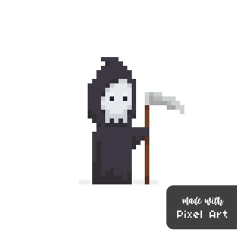 Grim reaper clipart pixel art, Grim reaper pixel art Transparent FREE for download on ...