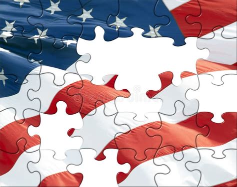 US flag puzzle stock illustration. Illustration of concept - 12709549