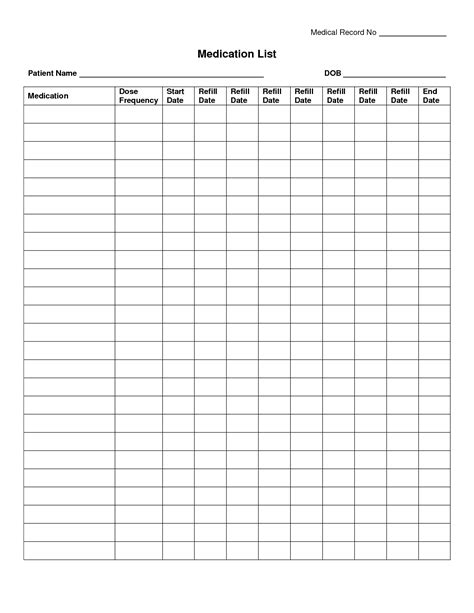 Printable Medication Administration Record Forms - Printable Forms Free Online