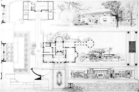 Original construction plans for The Winslow House by Frank Lloyd Wright 1894 | Winslow house ...