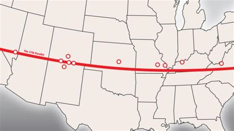 Map Of United States 37th Parallel - Direct Map