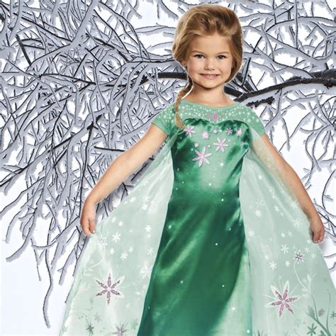 Does your daughter have Frozen Fever? Dress her up in this beautiful green Elsa Frozen Fever ...