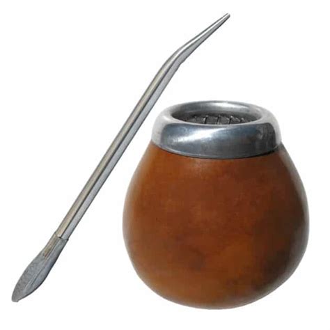 Mate and Bombilla Set with Natural Gourd - UruShop Yerba Mate Shop