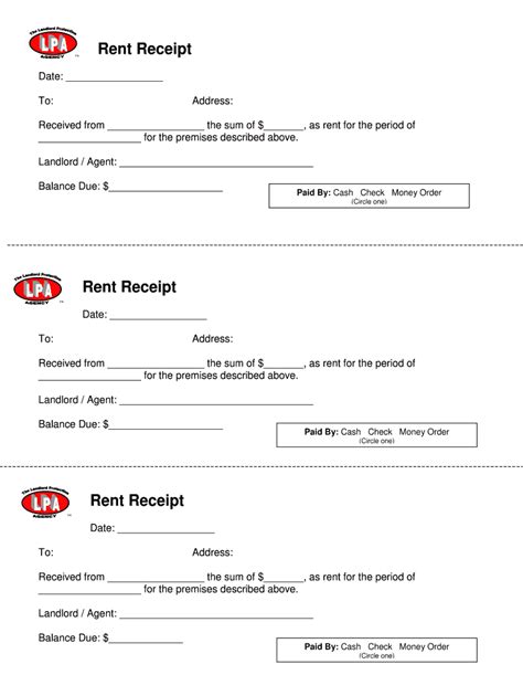 20 Landlord Rent Receipt Template - Free Popular Templates Design