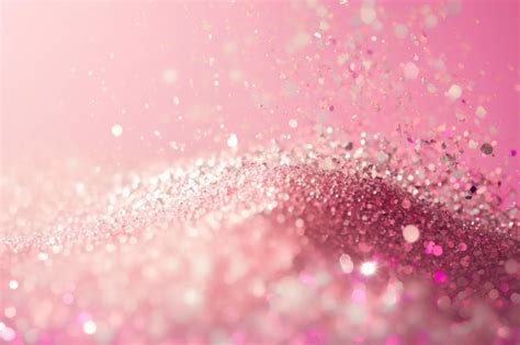 Premium AI Image | Pink background wedding style glitter copy space