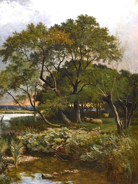 Banks of the River Stour Painting | Sidney Richard Percy Oil Paintings