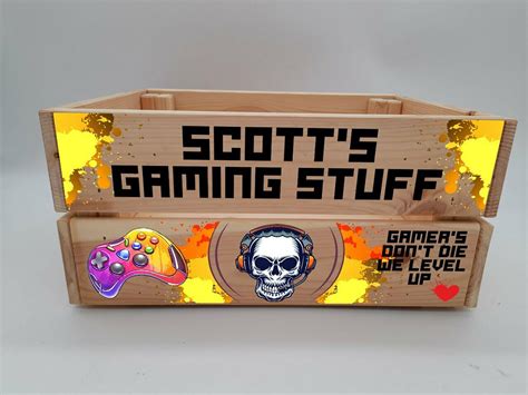 Personalised Gamer Gift Basket/Crate. Choose from different designs in 2021 | Gamer gifts ...