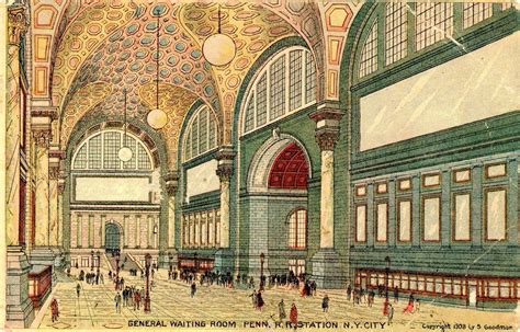 Old New York in Postcards #9 Penn Station Interiors