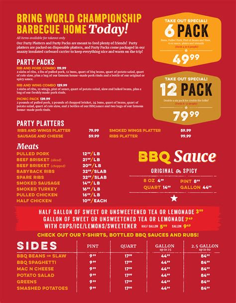 Horn Lake Menu | MemphisBBQCo.com