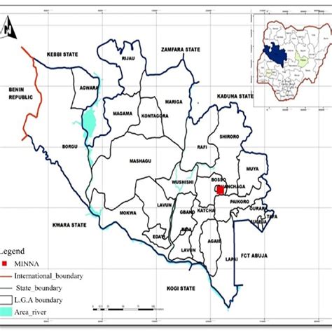 Minna in context of the local government areas. | Download Scientific ...