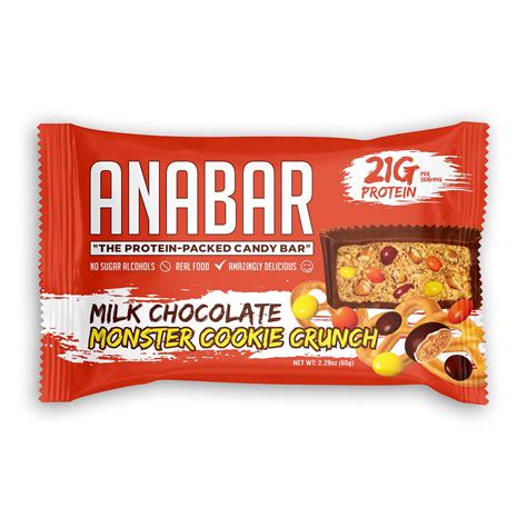 Anabar 21g Protein Performance Bar - Milk Chocolate Monster Cookie Crunch - Shop Granola & snack ...