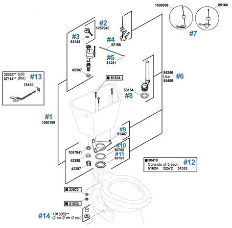 Highline Toilet Replacement Parts by Kohler