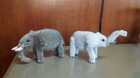 3d origami Elephant easy tutorial - YouTube