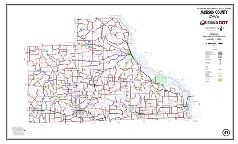 Jackson County, Iowa Map by Iowa Department of Transportation | Avenza Maps