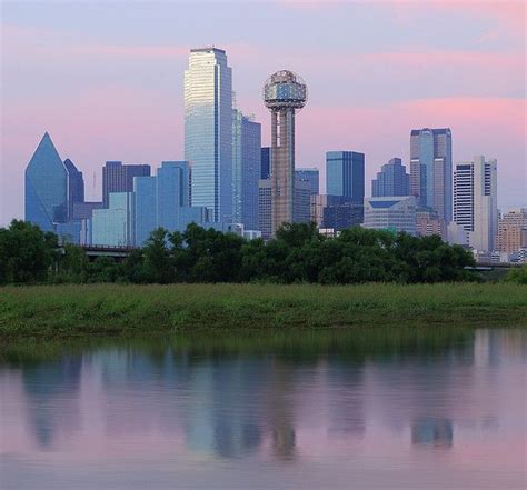 Trinity River With Skyline, Dallas by Michael Fitzgerald Fine Art ...