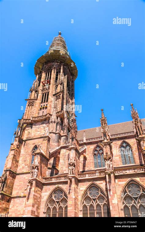 View on the Minster Cathedral in Freiburg im Breisgau, Germany on a sunny day Stock Photo - Alamy