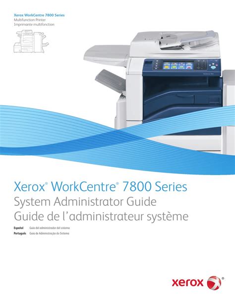 XEROX WORKCENTRE 7800 SERIES SYSTEM ADMINISTRATOR MANUAL Pdf Download ...