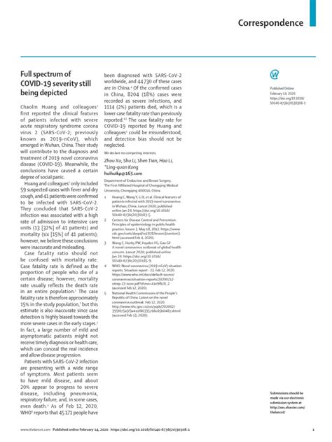 Full Spectrum of COVID-19 Severity Still Being Depicted | PDF ...