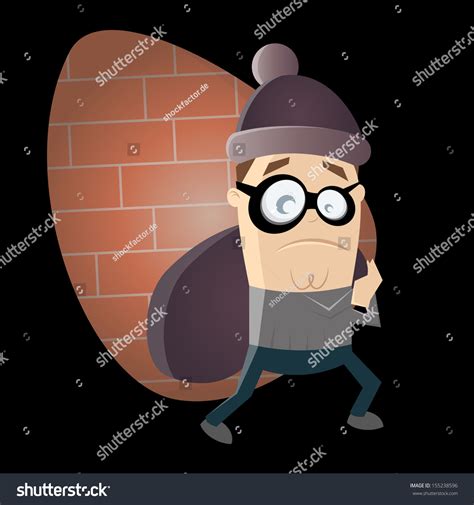 Funny Cartoon Robber Stock Vector (Royalty Free) 155238596 | Shutterstock