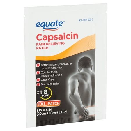 Equate Capsaicin Pain Relieving Patch, XL - Walmart.com