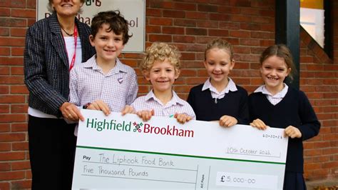 Highfield and Brookham Schools raise Liphook food bank funds ...