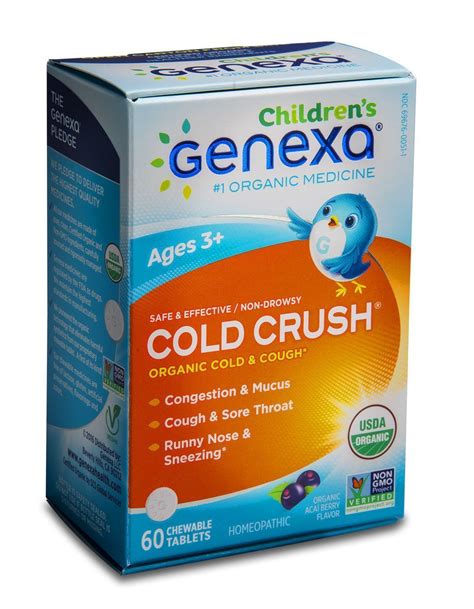 Kids' Cold Crush - Genexa | Cold medicine, Mucus cough, Cold medication