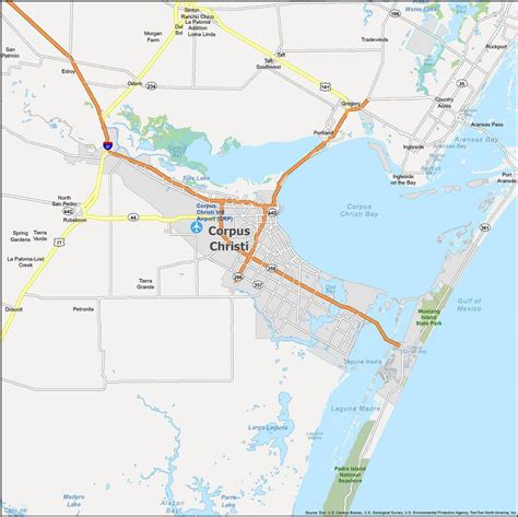 Corpus Christi Map, Texas - GIS Geography