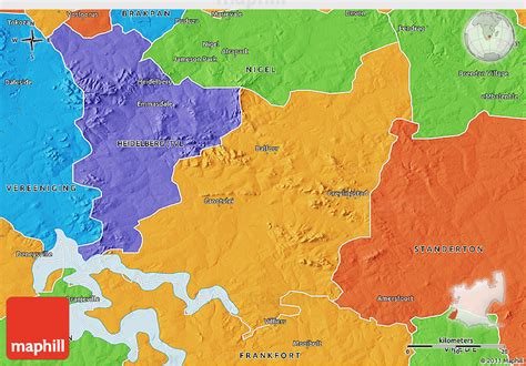 Political 3D Map of BALFOUR