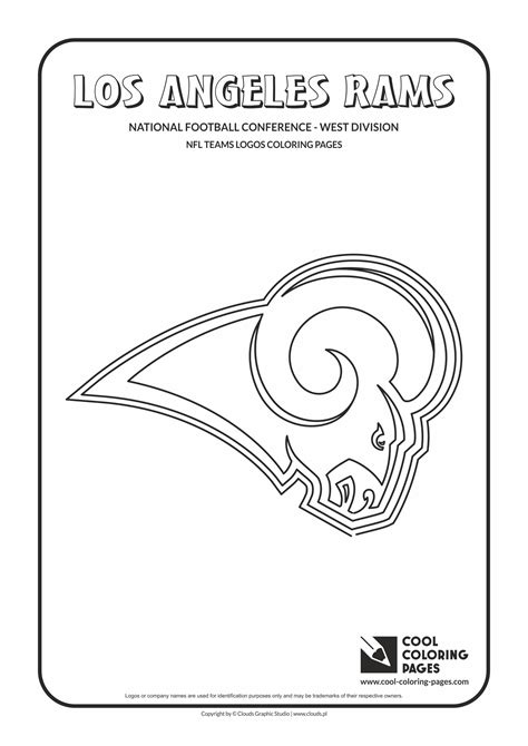 Cool Coloring Pages Los Angeles Rams - NFL American football teams ...