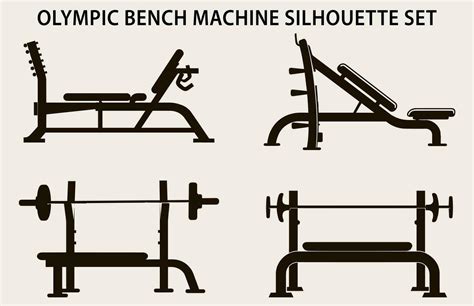 Set Of Gym Equipment Silhouette vector, Fitness element machine illustration Bundle 29880866 ...